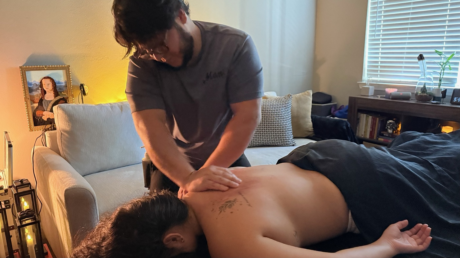 Manuel Trujillo providing personalized therapeutic care